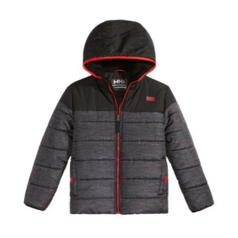 Hawke & Co Boys Bubble Puffer Outfitter Hooded Jacket Size 8